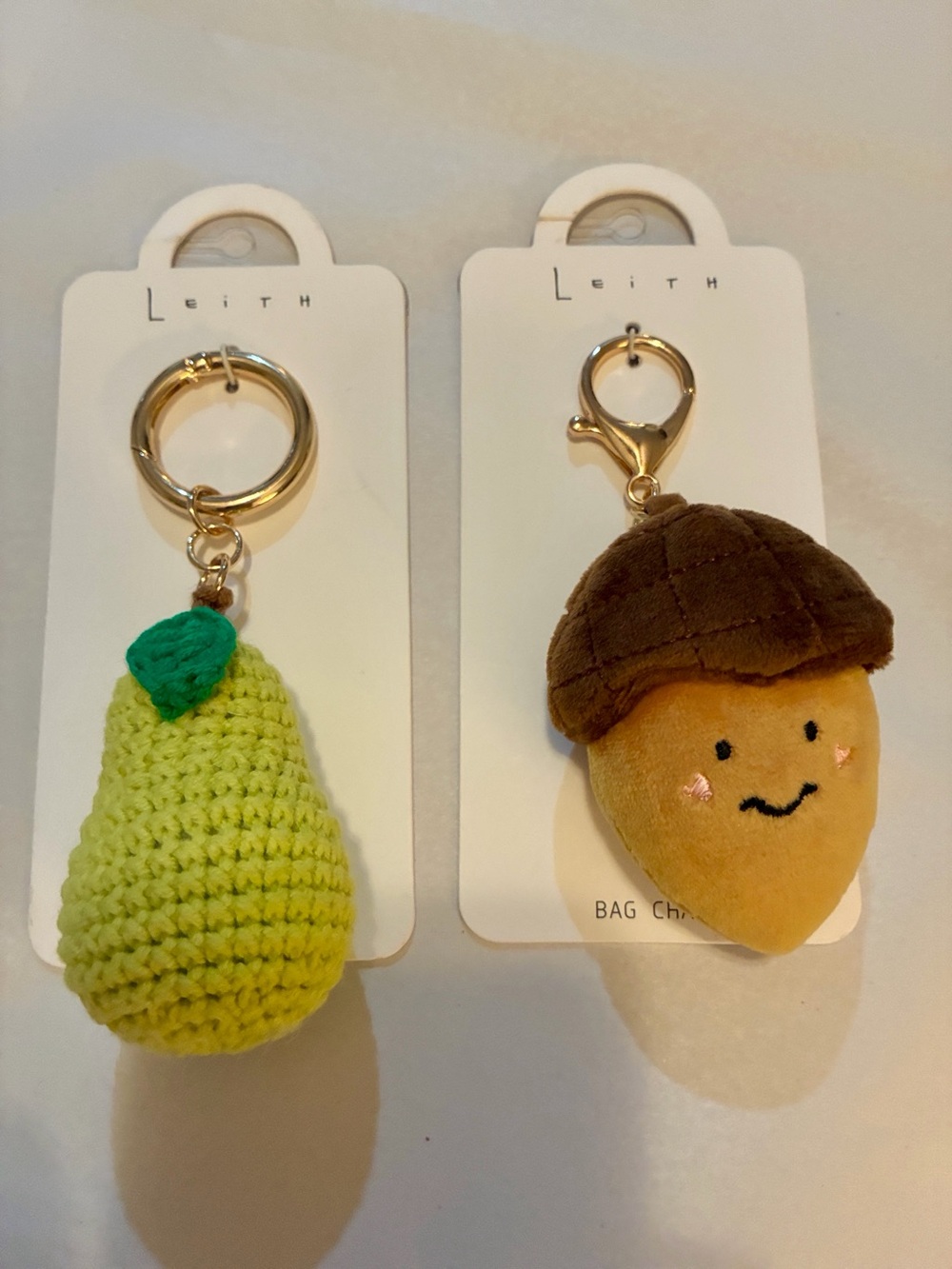 Leith Bag Charms, a Pear & an Acorn. Bought new from Nordstrom. One or both. NWT